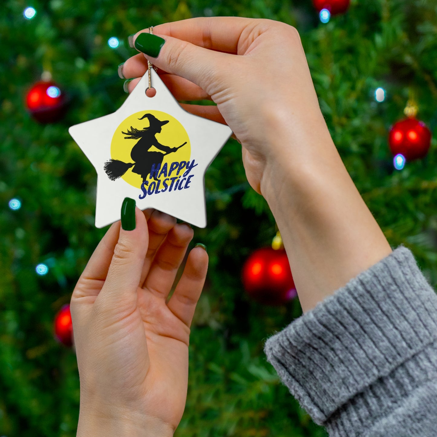 Ceramic Ornament - Solstice Witch