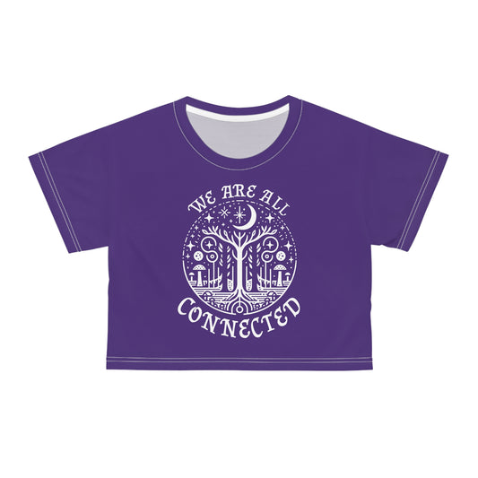 All Connected - Crop Tee Purple