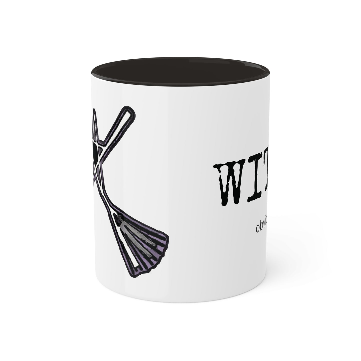 WITCH obviously Black & White Mug, 11oz