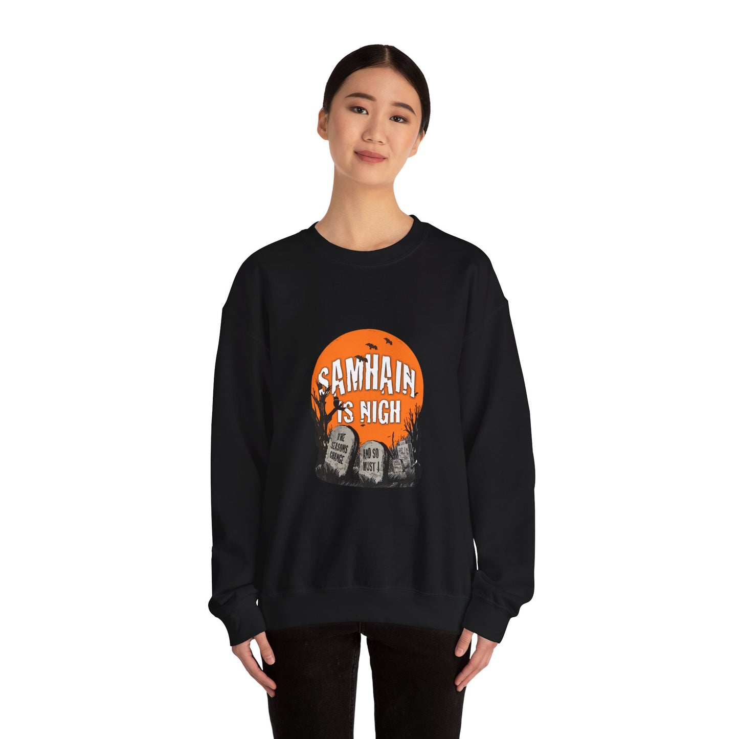 Halloween Cemetery Heavy Blend™ Crewneck Sweatshirt - Samhain is Nigh!