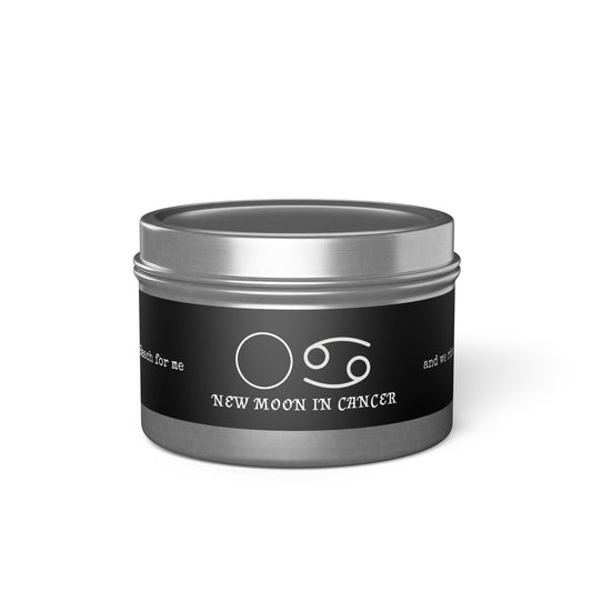 New Moon in Cancer Eco Tin Candle