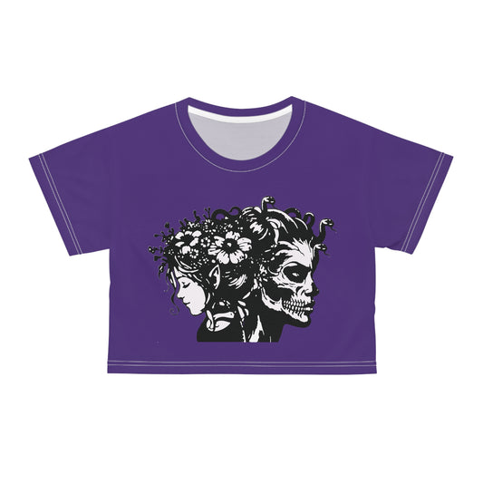 Missing Witches x EX OX - Crop Tee Purple