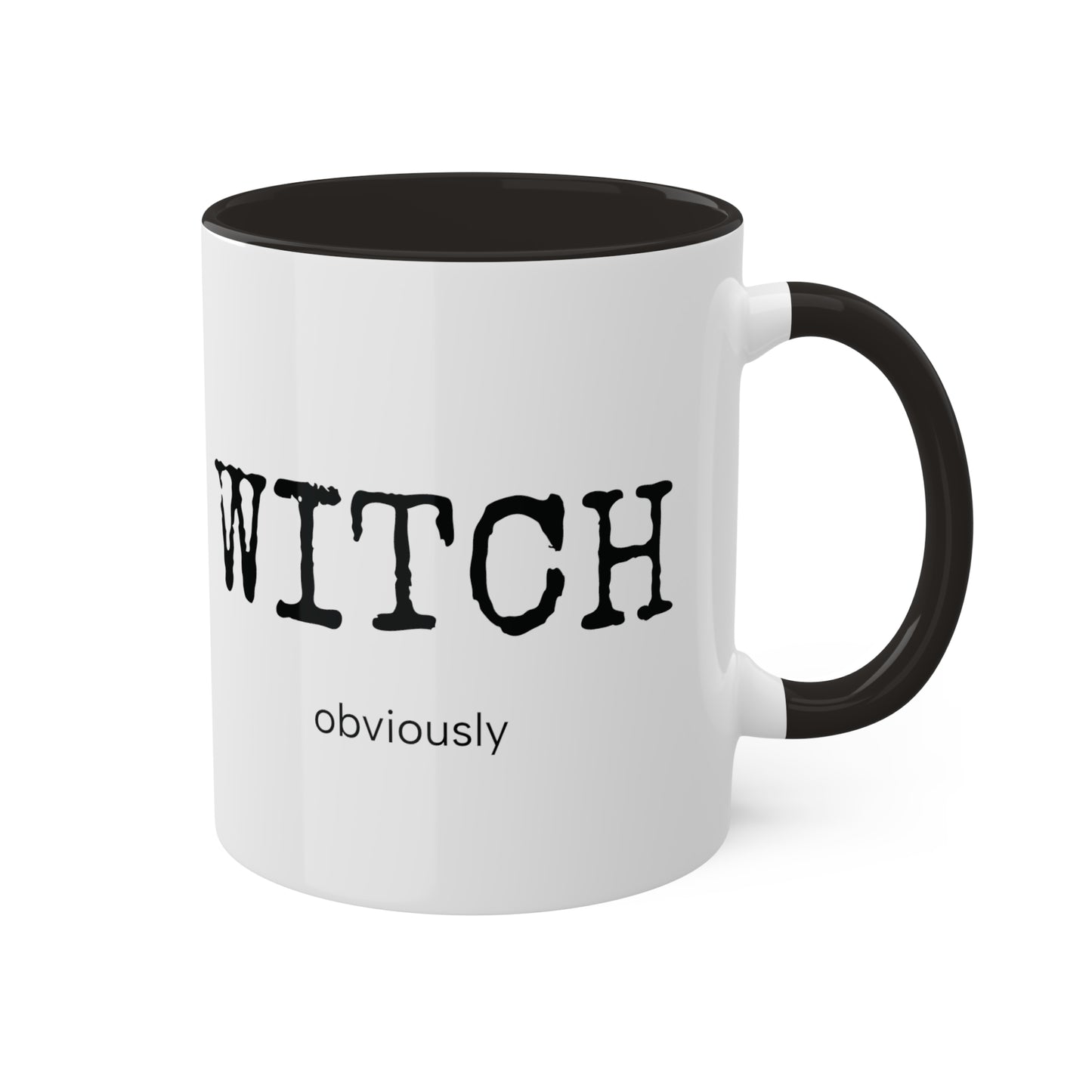 WITCH obviously Black & White Mug, 11oz